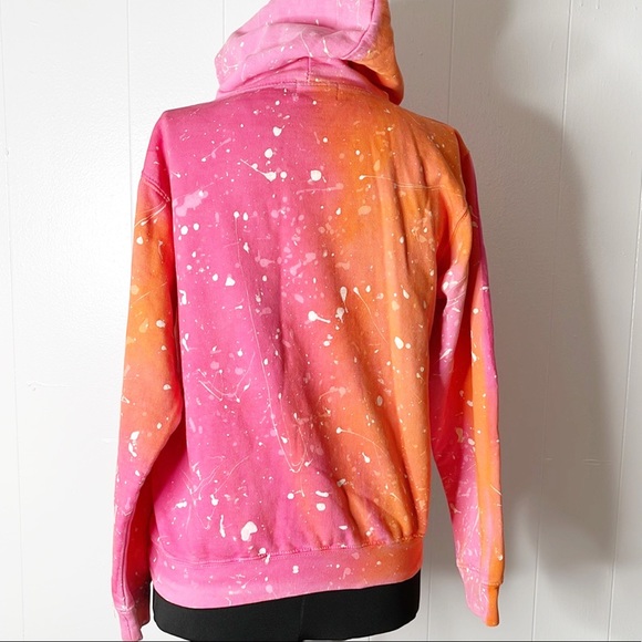 NU VINTAGE Tie-dye Smiley Hoodie. Beautiful, heavy and thick. Made in the USA - Picture 6 of 13